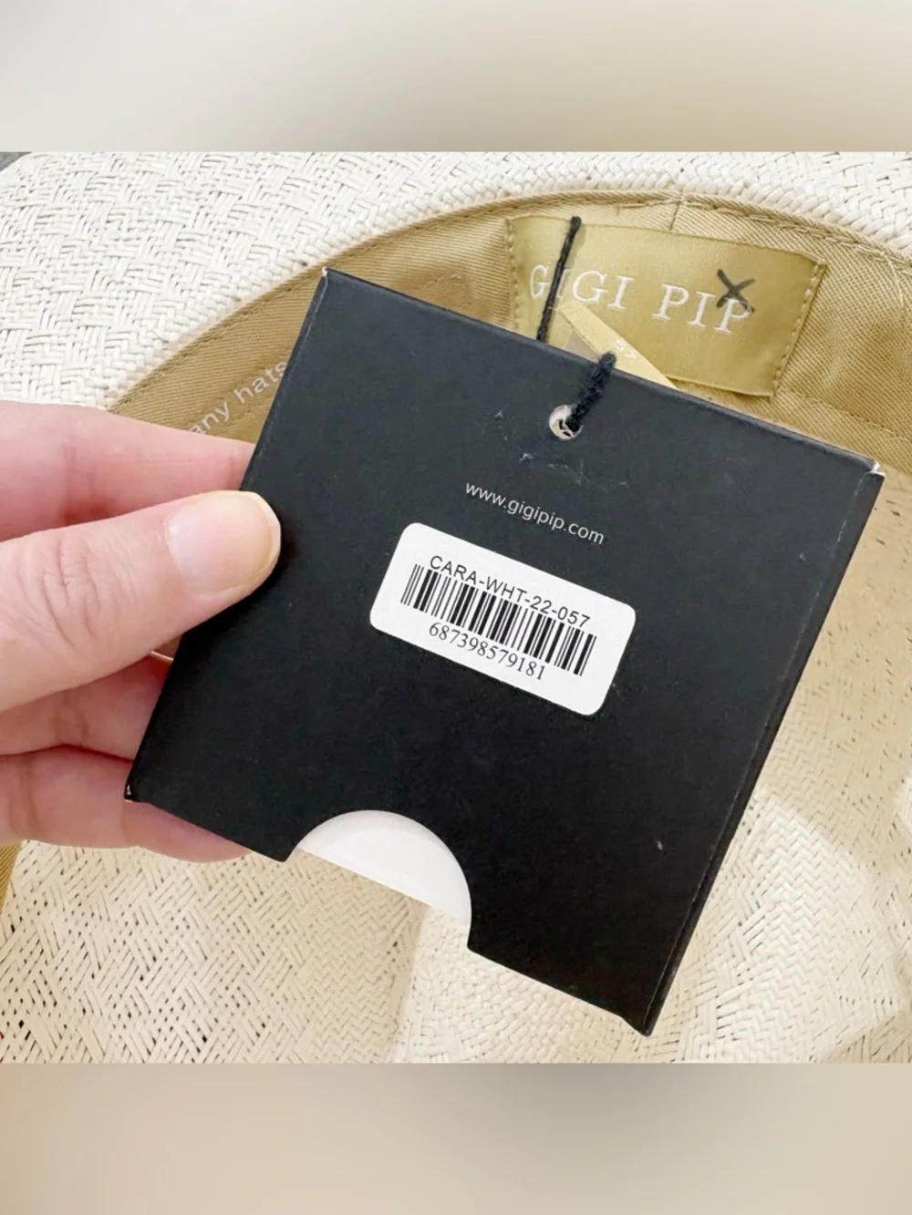 NWT GIGI PIP CARA LOREN PENCIL BRIM STRAW S/M 57 - Picture 12 of 13